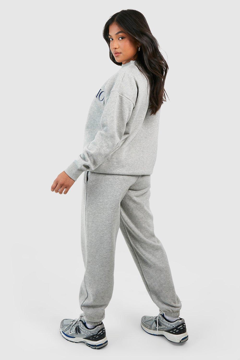 Grey discount tracksuit boohoo